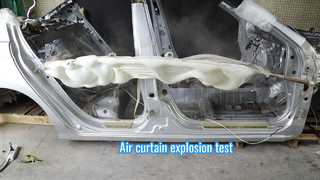 Air curtain explosion test